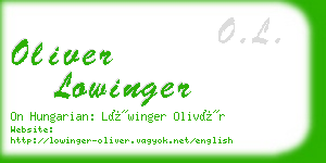 oliver lowinger business card